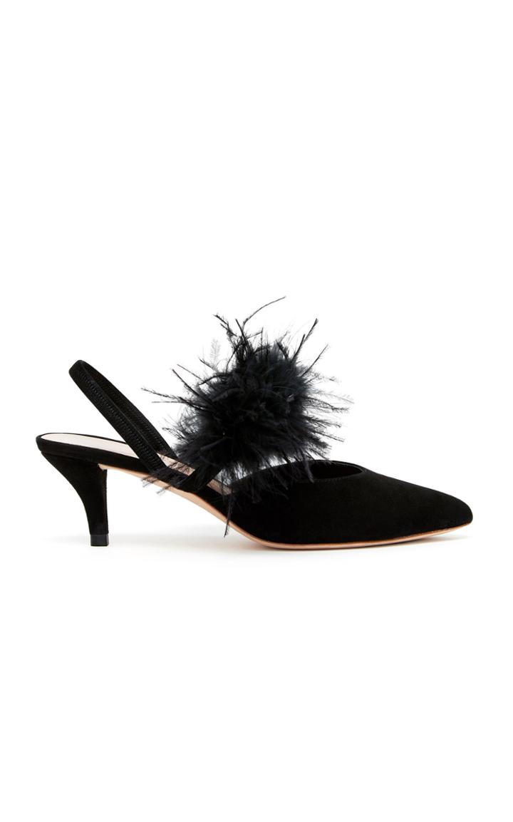 Loeffler Randall Juno Feather Slingback Pumps