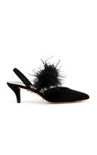 Loeffler Randall Juno Feather Slingback Pumps