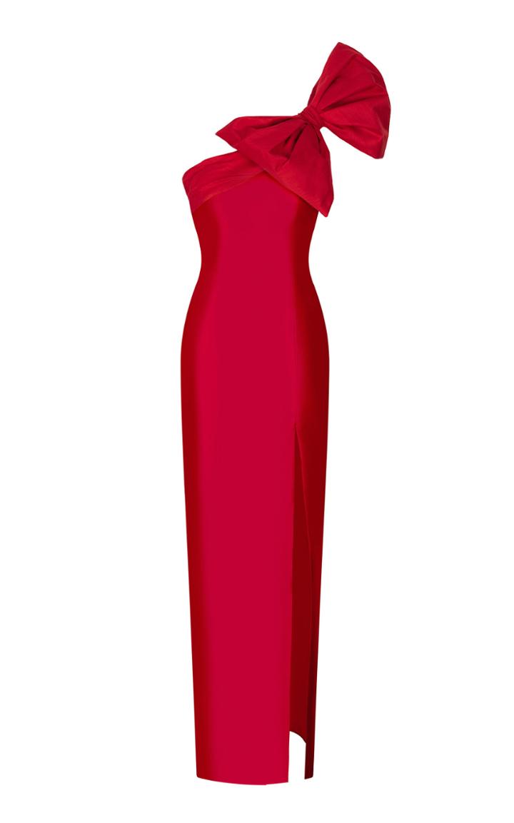 Moda Operandi Rasario Bow-embellished Silk Gown Size: 34