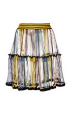 Missoni Mare Tiered Fringe Mini Skirt Cover Up