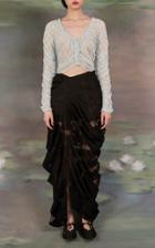Moda Operandi Yuhan Wang Draped Lace Maxi Skirt