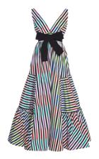 Silvia Tcherassi Catalina Del Mar Striped Cotton Midi Dress