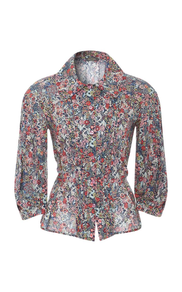 Zac Posen Liberty Print Cotton Blouse