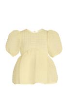 Moda Operandi Cecilie Bahnsen Kastanje Textured Silk-blend Organza Top