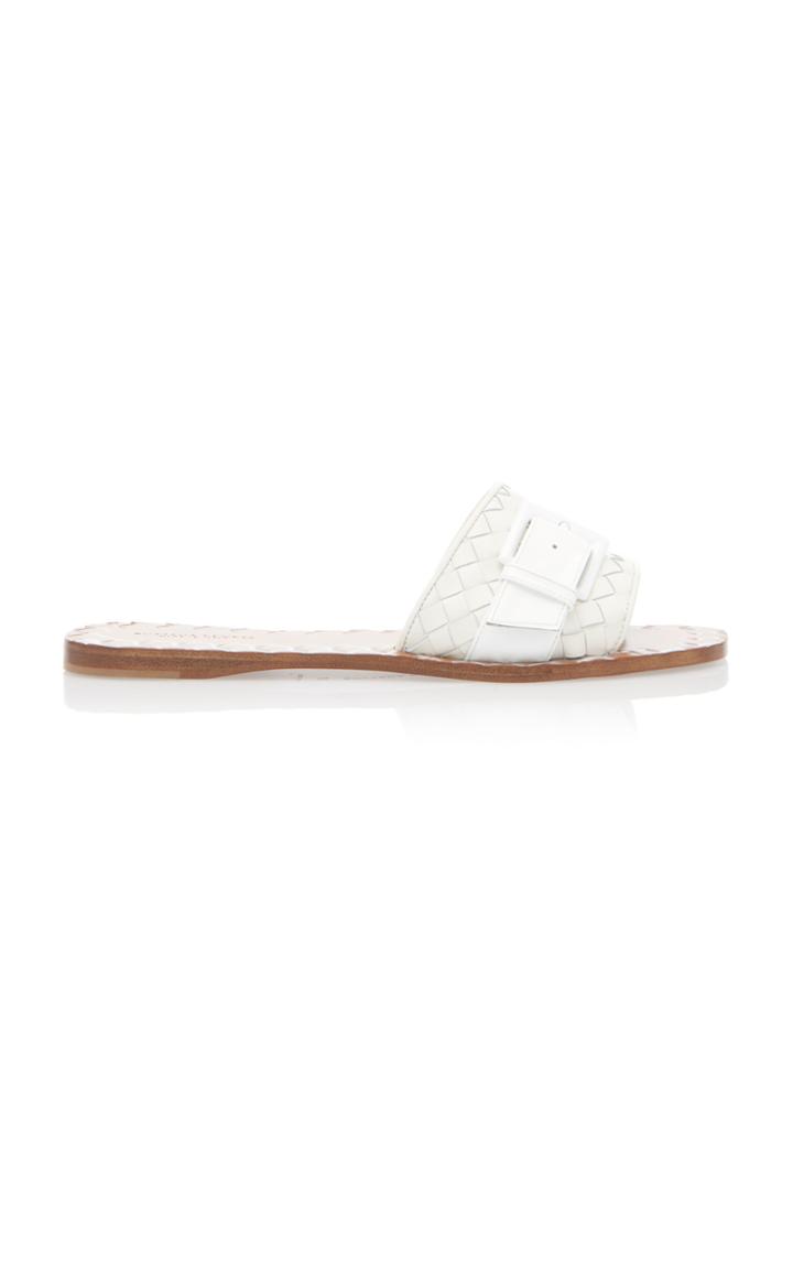 Bottega Veneta Buckled Intrecciato Leather Slides