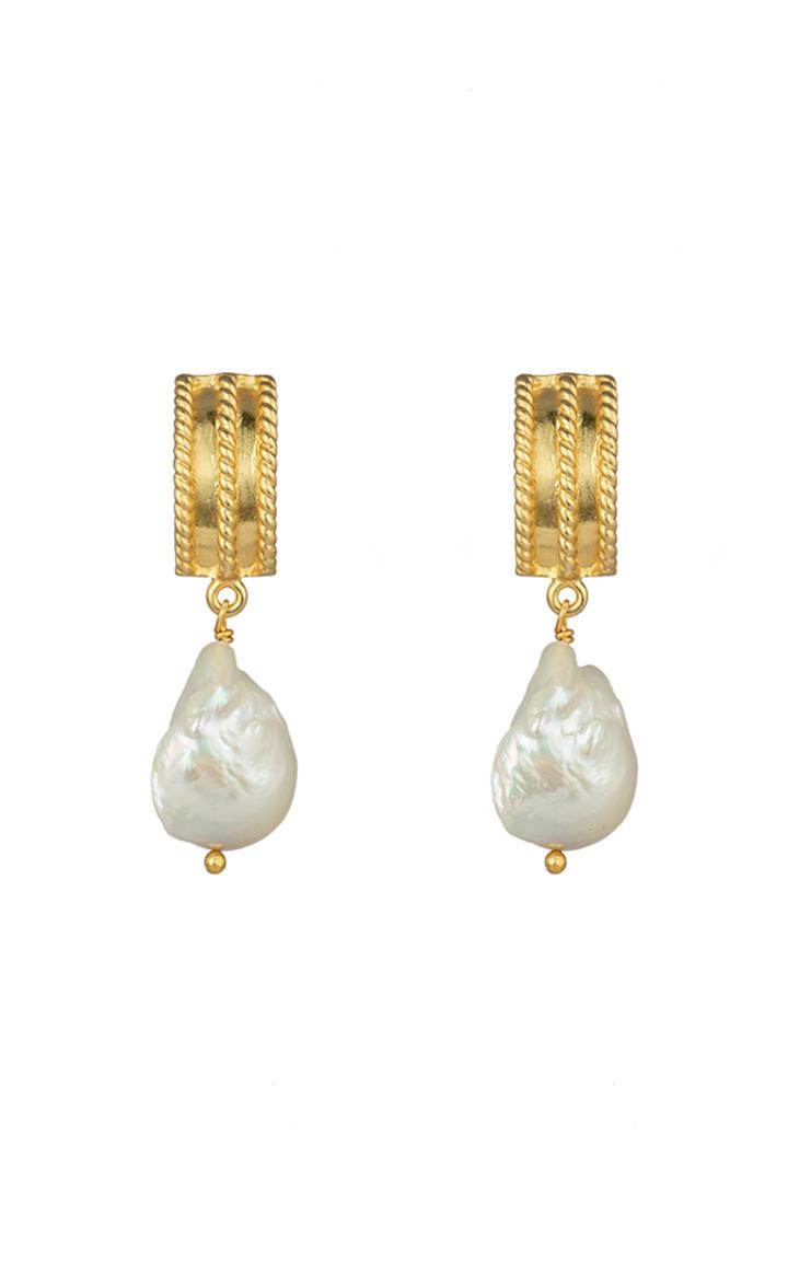 Moda Operandi Valre Chloe 24k Gold-plated Pearl Earrings