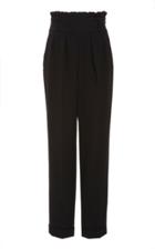 Michael Kors Collection Ruffled Wool Straight-leg Pants