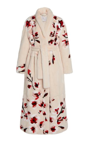 Moda Operandi Ralph & Russo Floral-motif Mink Fur Coat