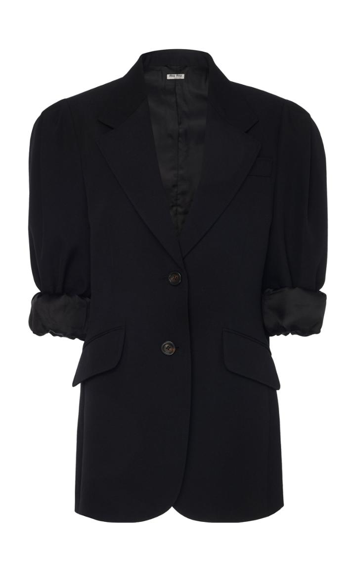Miu Miu Puff-sleeve Wool Blazer