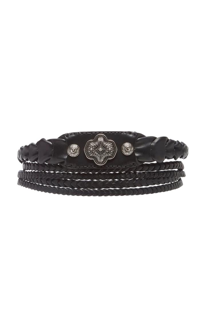 Etro Embellished Woven Leather Wide-belt
