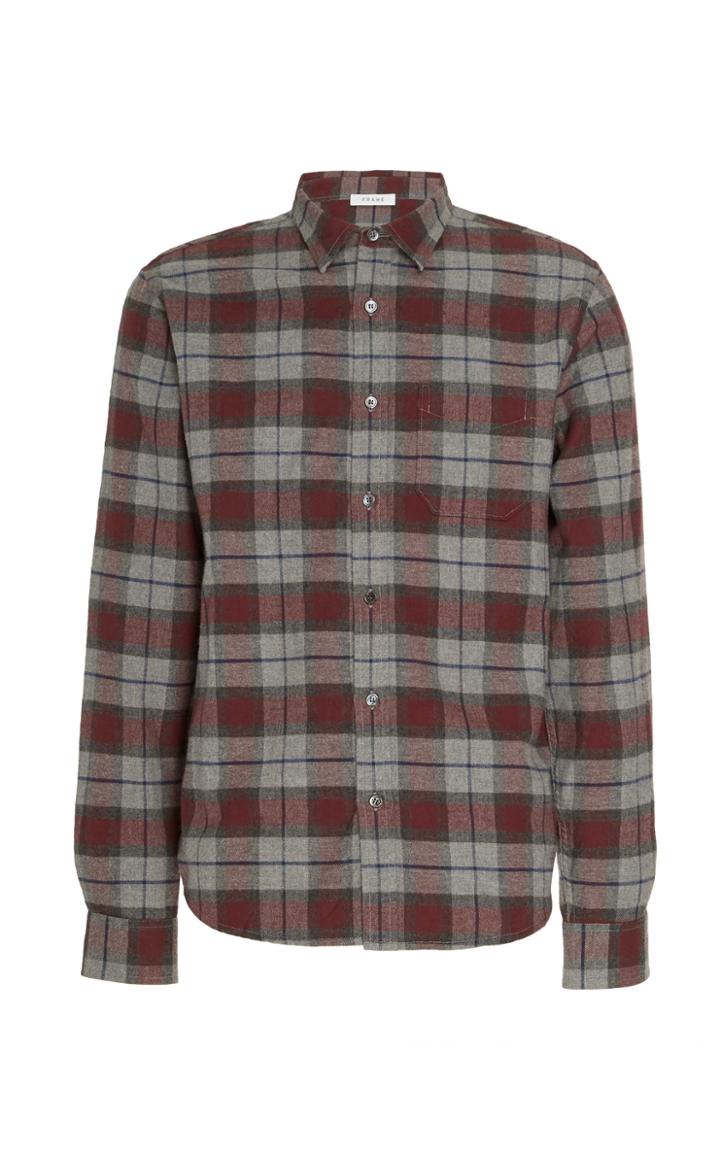 Frame Checked Cotton-flannel Shirt Size: S