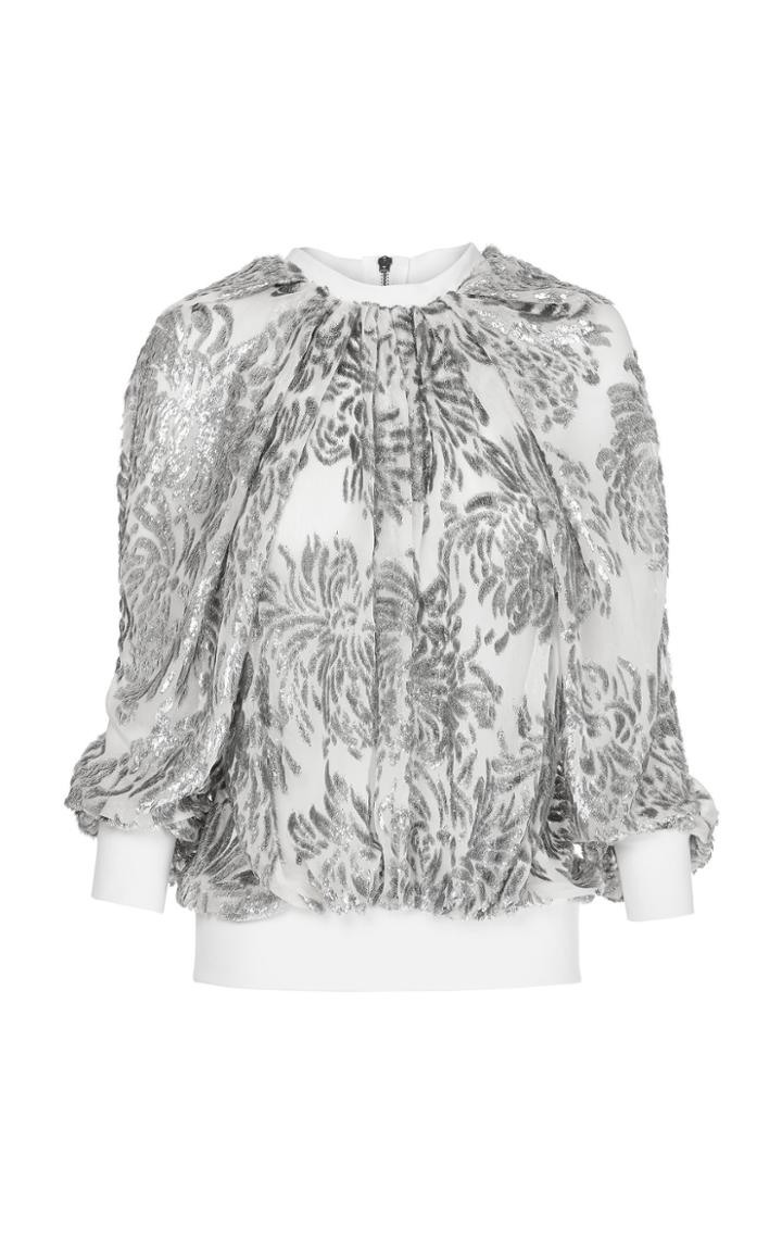 Maticevski Plaisir Metallic Silk Sweater