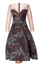 Romona Keveza Brocade Cocktail Dress