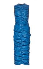 Jonathan Cohen Ruched Faux Leather Dress