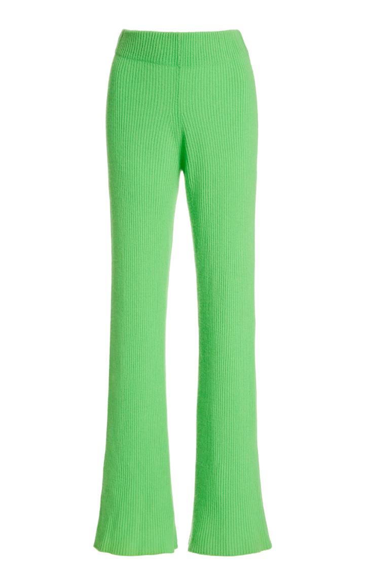 Moda Operandi The Elder Statesman Flared Ribbed-knit Pants