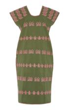 Pippa Holt Two-tone Embroidered Cotton Midi Dress
