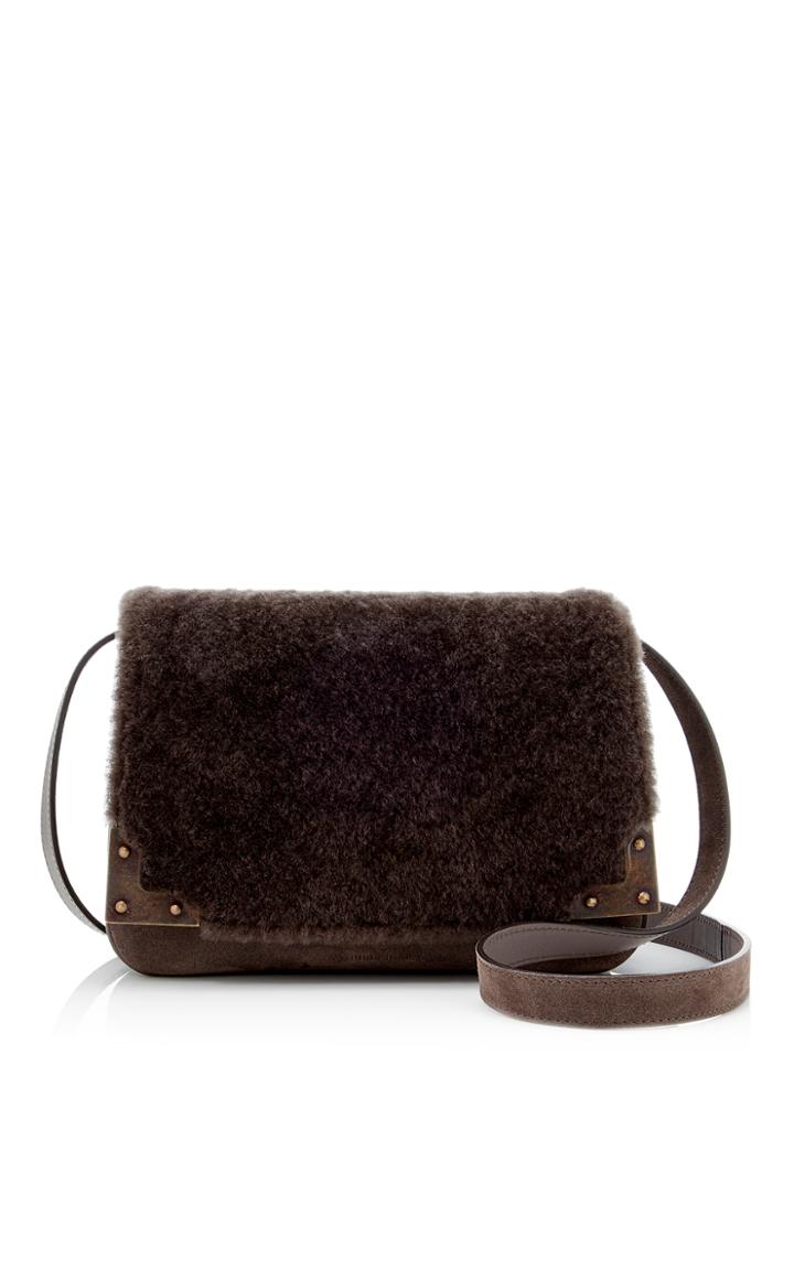 Tomas Maier Shearling Shoulder Bag