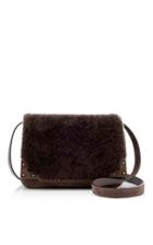 Tomas Maier Shearling Shoulder Bag