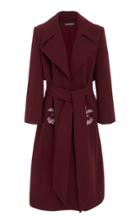 Zac Posen Bonded Crepe Trench Coat
