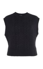 Moda Operandi Low Classic Cropped Cable-knit Sweater Vest