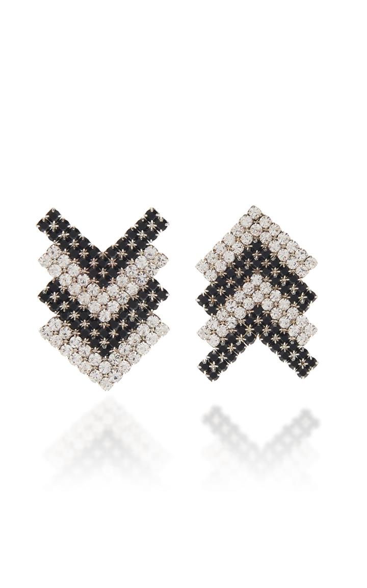 Moda Operandi Area Glass Crystal Arrow Earrings