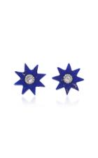 Colette Jewelry Blue Starburst Stud Earrings