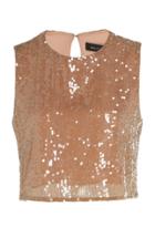 Sally Lapointe Sequin Viscose Cropped Tank