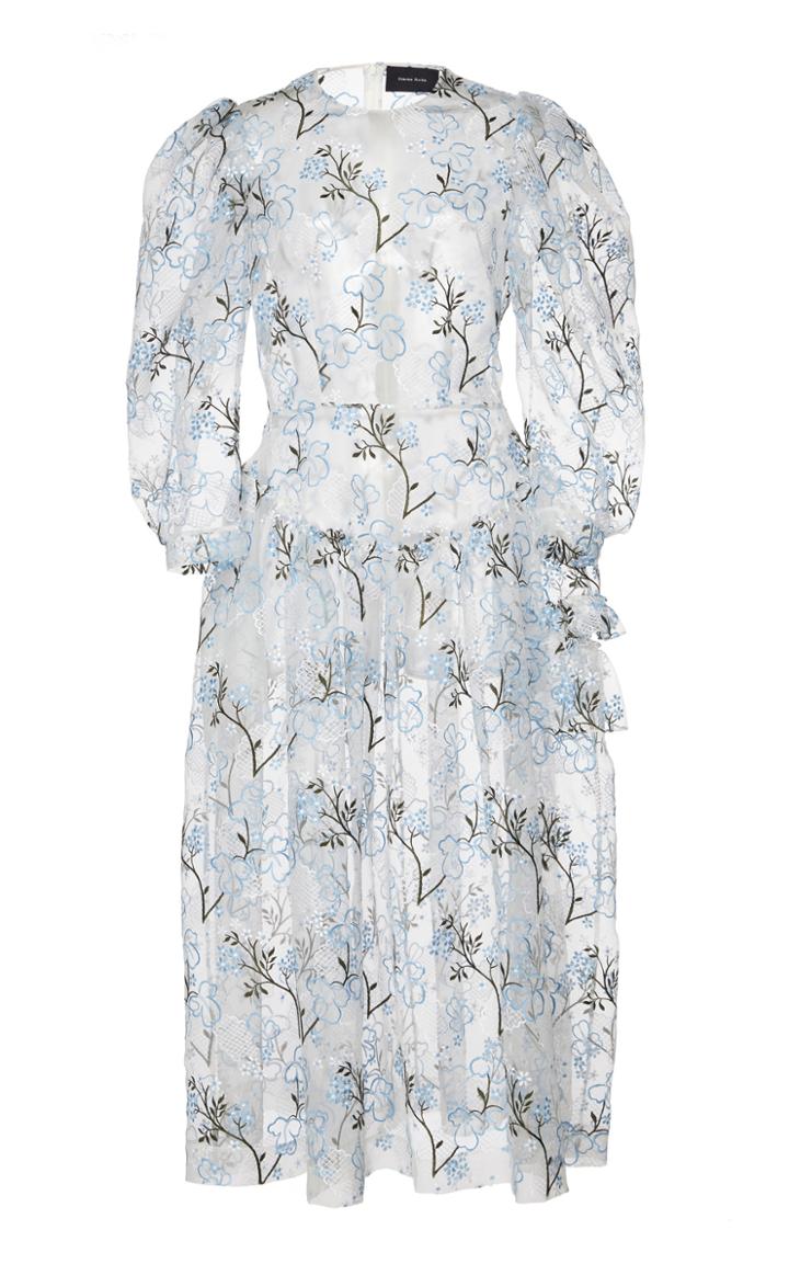 Simone Rocha Single Bite Printed Organza Dress