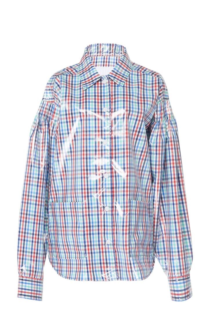 Pushbutton Glossy Check Shirt