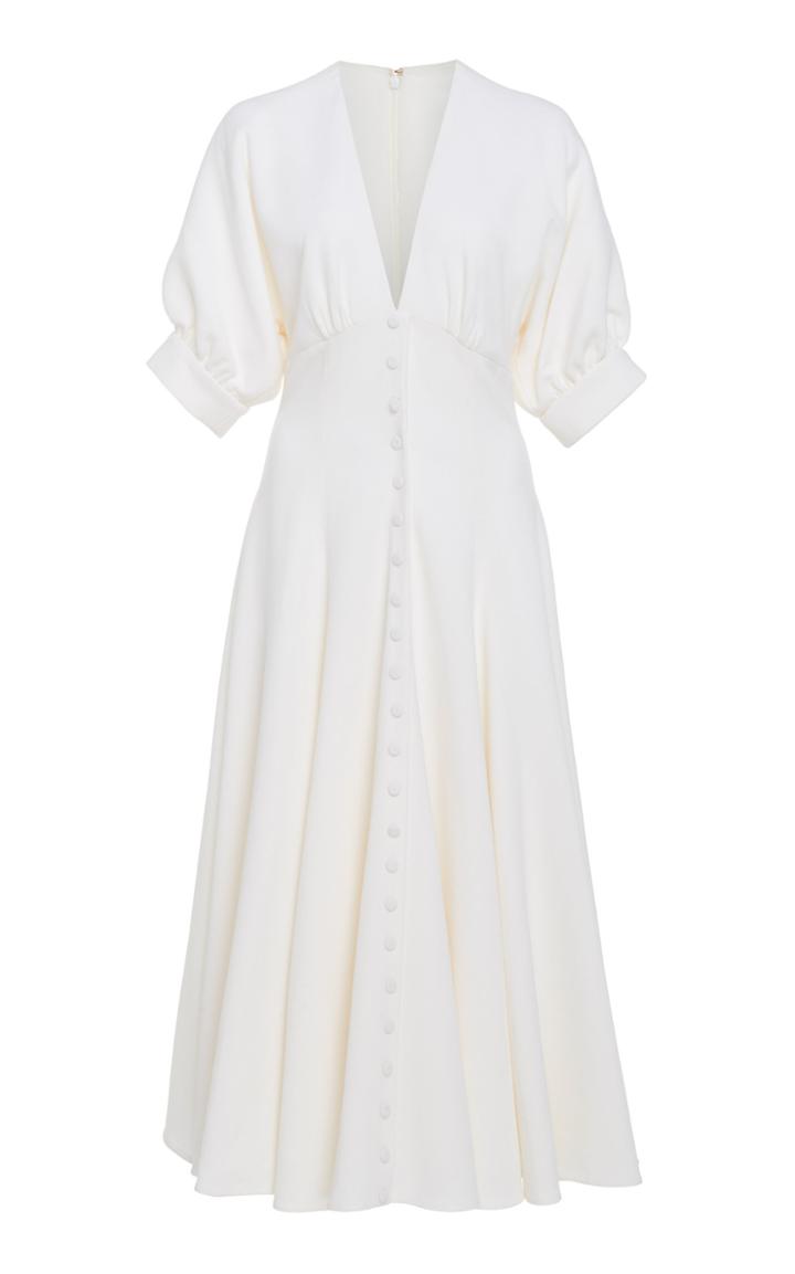 Emilia Wickstead Bria Button Front Midi Dress