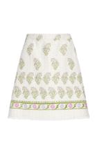 Giambattista Valli Frayed Paisley Cotton-blend Skirt