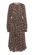 Moda Operandi N21 Floral-print Cold-shoulder Silk Dress Size: 38