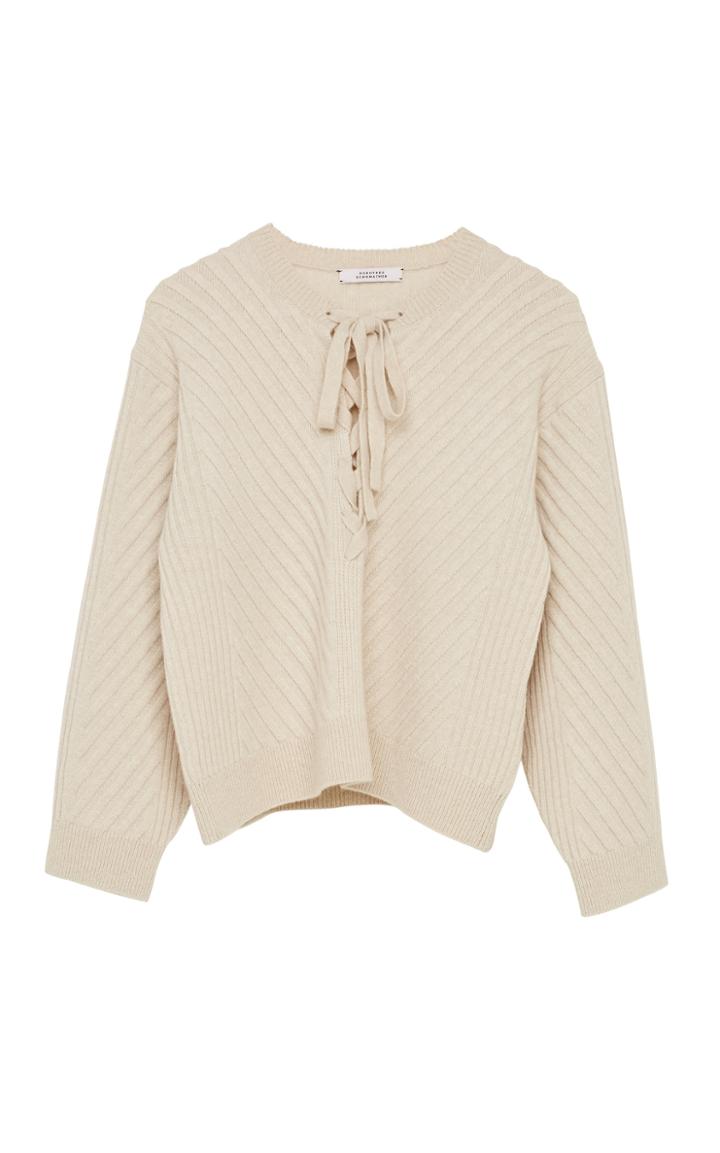 Moda Operandi Dorothee Schumacher Urban Breath Lace-up Wool-blend Sweater