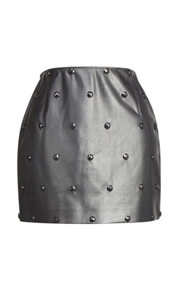 Yanina Demi Couture Leather Mini Skirt