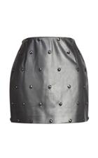Yanina Demi Couture Leather Mini Skirt