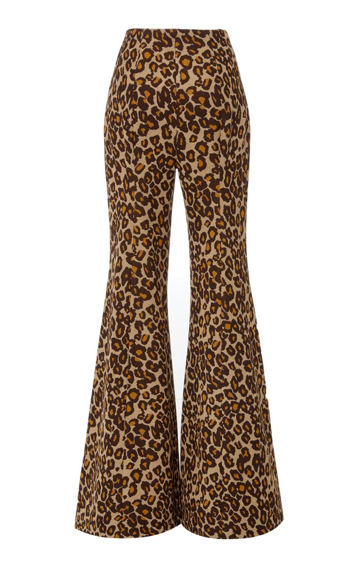 Rosetta Getty Flared Leopard Print Pant