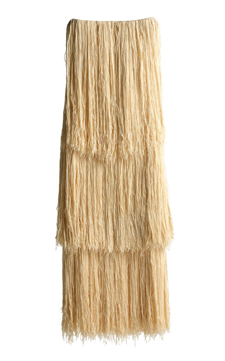 Moda Operandi Gia Studios Wool Fringe Gown
