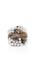 Wendy Yue Diamond Lizard And Pearl Ring