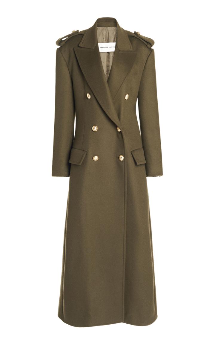 Moda Operandi Alexandre Vauthier Wool Double-breasted Long Coat