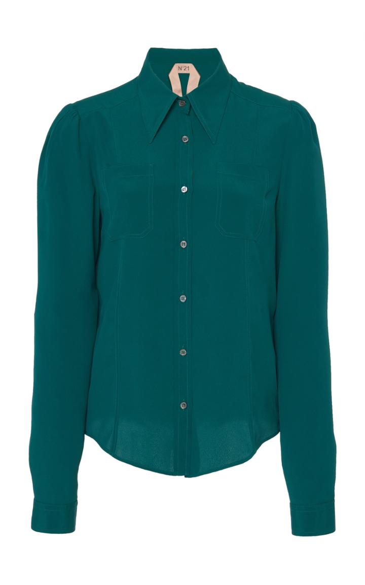 N 21 N&deg;21 Ina Crystal-button Collared Shirt
