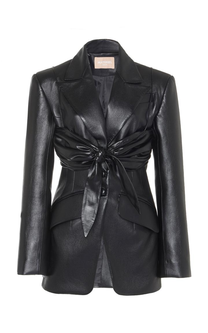 Moda Operandi Matriel Faux Leather Blazer