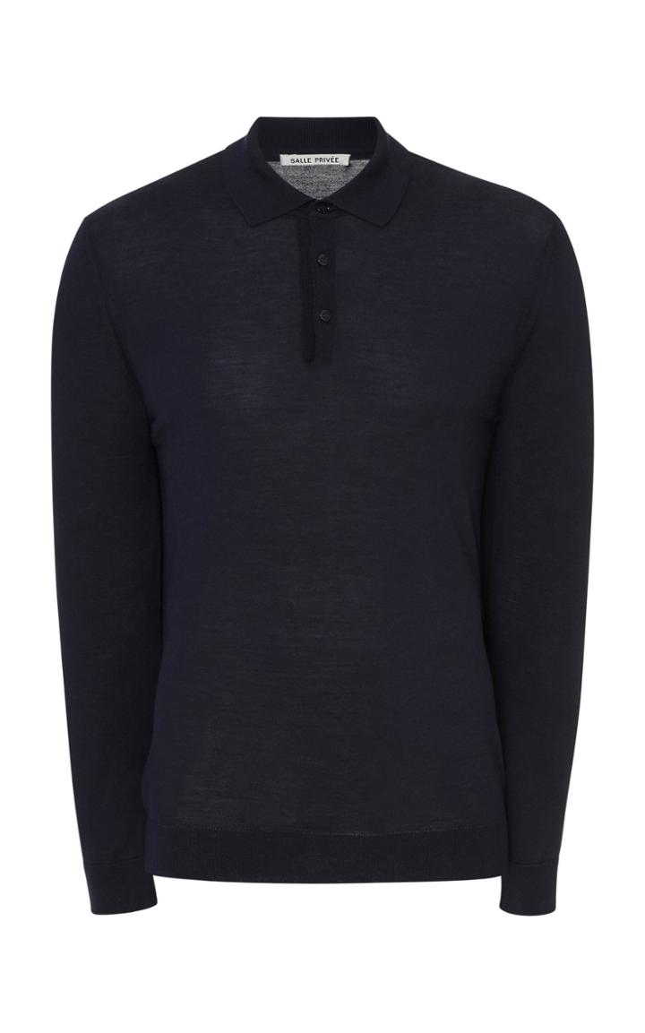 Salle Prive Isaac Merino Wool Polo Sweater