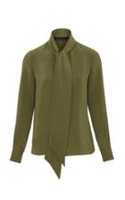 Moda Operandi Martin Grant Limited Edition Stretch-silk Tie-neck Top