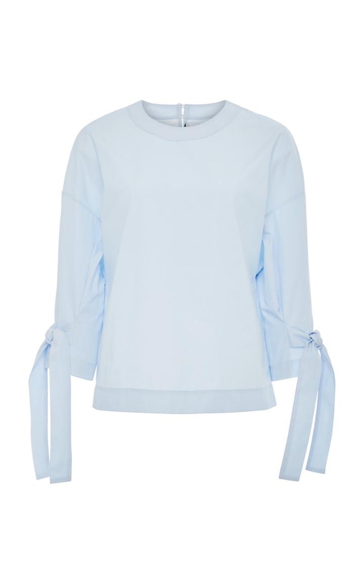 Rosetta Getty M'o Exclusive Knotted Balloon Sleeve Blouse