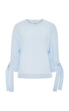 Rosetta Getty M'o Exclusive Knotted Balloon Sleeve Blouse