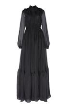 Rochas Gathered Silk Organza Gown