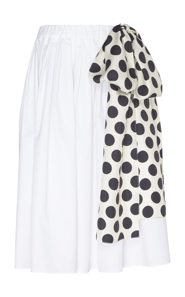 Dice Kayek Wide Cotton Blend Skirt