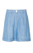 Christine Alcalay Linen Blend Mini Shorts