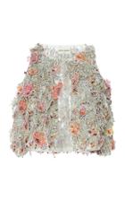 Moda Operandi Rahul Mishra 3d Marigold Floral-appliqud Silk Top Size: 36