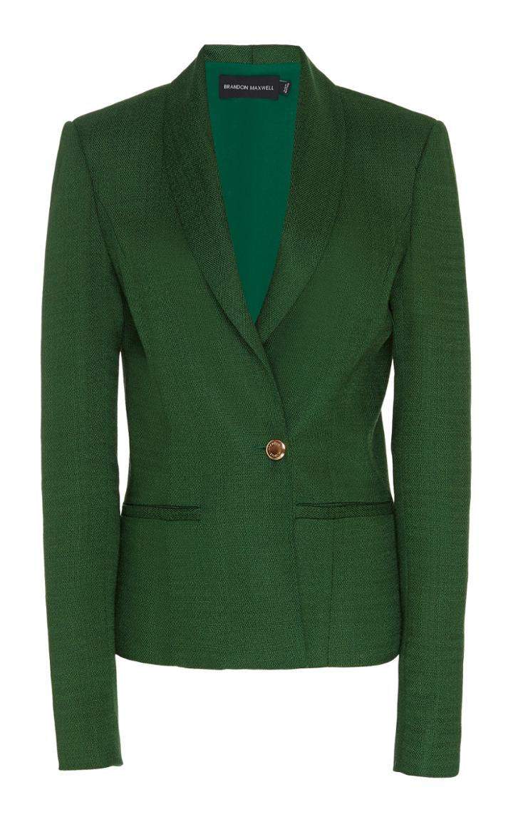 Moda Operandi Brandon Maxwell Button-detailed Twill Blazer Jacket Size: 4